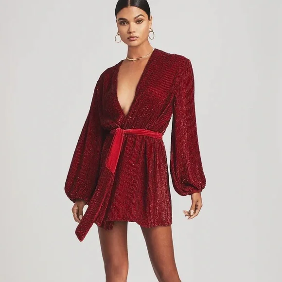 Retrofête Gabrielle Robe in Ruby Red - Picture 4 of 12